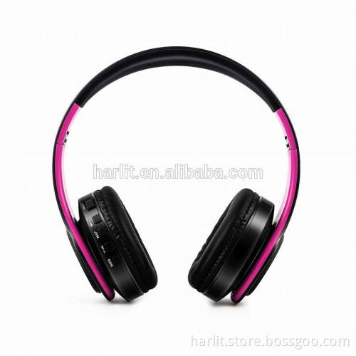 New Stylish Stereo Bluetooth 4.0 Headphones With Microphone And 3.5mm Aux Hand Free SD Card FM Radio